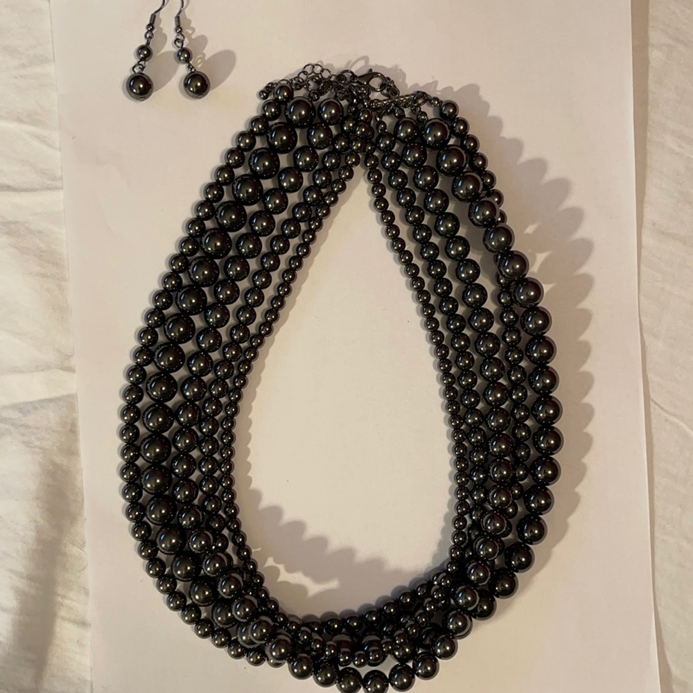 Necklace and earrings